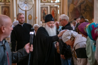 В праздник Преображения Господа Бога и Спаса нашего Иисуса Христа, митрополит Орловский и Болховский Тихон возглавил Божественную литургию и престольные торжества в старинном Спасо-Преображенском храме села Спасское-Лутовиново — родового имения великого русского писателя Ивана Сергеевича Тургенева. 19 августа 2026 года, Мценский район. В праздник Преображения Господа Бога и Спаса нашего Иисуса Христа, митрополит Орловский и Болховский Тихон возглавил Божественную литургию и престольные торжества в старинном Спасо-Преображенском храме села Спасское-Лутовиново — родового имения великого русского писателя Ивана Сергеевича Тургенева. 19 августа 2026 года, Мценский район.