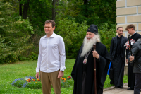 В праздник Преображения Господа Бога и Спаса нашего Иисуса Христа, митрополит Орловский и Болховский Тихон возглавил Божественную литургию и престольные торжества в старинном Спасо-Преображенском храме села Спасское-Лутовиново — родового имения великого русского писателя Ивана Сергеевича Тургенева. 19 августа 2026 года, Мценский район. В праздник Преображения Господа Бога и Спаса нашего Иисуса Христа, митрополит Орловский и Болховский Тихон возглавил Божественную литургию и престольные торжества в старинном Спасо-Преображенском храме села Спасское-Лутовиново — родового имения великого русского писателя Ивана Сергеевича Тургенева. 19 августа 2026 года, Мценский район.