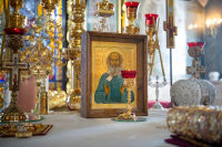В праздник Вознесения Господня, в день памяти Апостола и евангелиста Иоанна Богослова, митрополит Орловский и Болховский Тихон возглавил Божественную литургию в Богоявленском соборе города Орла, за которой был совершен чин прославления святого праведного Афанасия, Христа ради юродивого, исповедника. 21 мая 2026 года, г.Орел В праздник Вознесения Господня, в день памяти Апостола и евангелиста Иоанна Богослова, митрополит Орловский и Болховский Тихон возглавил Божественную литургию в Богоявленском соборе города Орла, за которой был совершен чин прославления святого праведного Афанасия, Христа ради юродивого, исповедника. 21 мая 2026 года, г.Орел