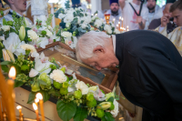 В праздник Вознесения Господня, в день памяти Апостола и евангелиста Иоанна Богослова, митрополит Орловский и Болховский Тихон возглавил Божественную литургию в Богоявленском соборе города Орла, за которой был совершен чин прославления святого праведного Афанасия, Христа ради юродивого, исповедника. 21 мая 2026 года, г.Орел В праздник Вознесения Господня, в день памяти Апостола и евангелиста Иоанна Богослова, митрополит Орловский и Болховский Тихон возглавил Божественную литургию в Богоявленском соборе города Орла, за которой был совершен чин прославления святого праведного Афанасия, Христа ради юродивого, исповедника. 21 мая 2026 года, г.Орел