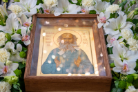 В праздник Вознесения Господня, в день памяти Апостола и евангелиста Иоанна Богослова, митрополит Орловский и Болховский Тихон возглавил Божественную литургию в Богоявленском соборе города Орла, за которой был совершен чин прославления святого праведного Афанасия, Христа ради юродивого, исповедника. 21 мая 2026 года, г.Орел В праздник Вознесения Господня, в день памяти Апостола и евангелиста Иоанна Богослова, митрополит Орловский и Болховский Тихон возглавил Божественную литургию в Богоявленском соборе города Орла, за которой был совершен чин прославления святого праведного Афанасия, Христа ради юродивого, исповедника. 21 мая 2026 года, г.Орел