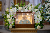 В праздник Вознесения Господня, в день памяти Апостола и евангелиста Иоанна Богослова, митрополит Орловский и Болховский Тихон возглавил Божественную литургию в Богоявленском соборе города Орла, за которой был совершен чин прославления святого праведного Афанасия, Христа ради юродивого, исповедника. 21 мая 2026 года, г.Орел В праздник Вознесения Господня, в день памяти Апостола и евангелиста Иоанна Богослова, митрополит Орловский и Болховский Тихон возглавил Божественную литургию в Богоявленском соборе города Орла, за которой был совершен чин прославления святого праведного Афанасия, Христа ради юродивого, исповедника. 21 мая 2026 года, г.Орел