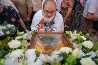 В праздник Вознесения Господня, в день памяти Апостола и евангелиста Иоанна Богослова, митрополит Орловский и Болховский Тихон возглавил Божественную литургию в Богоявленском соборе города Орла, за которой был совершен чин прославления святого праведного Афанасия, Христа ради юродивого, исповедника. 21 мая 2026 года, г.Орел В праздник Вознесения Господня, в день памяти Апостола и евангелиста Иоанна Богослова, митрополит Орловский и Болховский Тихон возглавил Божественную литургию в Богоявленском соборе города Орла, за которой был совершен чин прославления святого праведного Афанасия, Христа ради юродивого, исповедника. 21 мая 2026 года, г.Орел