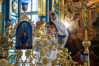 В канун праздника Успения Пресвятой Владычицы нашей Богородицы и Приснодевы Марии, митрополит Орловский и Болховский Тихон возглавил всенощное бдение с чином погребения Божией Матери в Успенском (Михаило-Архангельском) соборе города Орла. 27 августа 2026 года. В канун праздника Успения Пресвятой Владычицы нашей Богородицы и Приснодевы Марии, митрополит Орловский и Болховский Тихон возглавил всенощное бдение с чином погребения Божией Матери в Успенском (Михаило-Архангельском) соборе города Орла. 27 августа 2026 года.