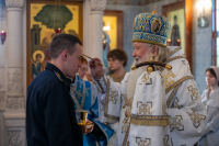 В канун Недели 13-й по Пятидесятнице и дня памяти преподобного Пимена Угрешского и преподобного Алипия, иконописца Печерского, митрополит Орловский и Болховский Тихон возглавил всенощное бдение в храме Казанской иконы Божией Матери города Орла. 29 августа 2026 года