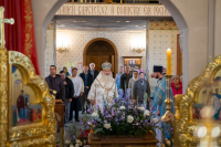 В Неделю 13-ю по Пятидесятнице, день памяти преподобного Пимена Угрешского и преподобного Алипия, иконописца Печерского, в Ближних пещерах, митрополит Орловский и Болховский Тихон возглавил Божественную литургию в храме Казанской иконы Божией Матери города Орла. 30 августа 2026 года В Неделю 13-ю по Пятидесятнице, день памяти преподобного Пимена Угрешского и преподобного Алипия, иконописца Печерского, в Ближних пещерах, митрополит Орловский и Болховский Тихон возглавил Божественную литургию в храме Казанской иконы Божией Матери города Орла. 30 августа 2026 года
