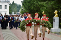 Митрополит Орловский и Болховский Тихон принял участие в торжественных мероприятиях, посвященных 83-й годовщине освобождения Кромского района от немецко-фашистских захватчиков и Дню образования муниципалитета. 8 августа 2026 года, п.Кромы Орловской области. Митрополит Орловский и Болховский Тихон принял участие в торжественных мероприятиях, посвященных 83-й годовщине освобождения Кромского района от немецко-фашистских захватчиков и Дню образования муниципалитета. 8 августа 2026 года, п.Кромы Орловской области.