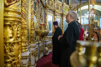 В день Усекновения главы Пророка, Предтечи и Крестителя Господня Иоанна, в Иоанно-Крестительском храме благочинный храмов Центрального округа Орловской епархии протоиерей Василий Иванов возглавил Божественную Литургию. 11 сентября 2026 года, г.Орел