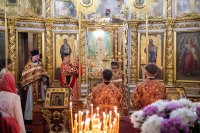 В день Усекновения главы Пророка, Предтечи и Крестителя Господня Иоанна, в Иоанно-Крестительском храме благочинный храмов Центрального округа Орловской епархии протоиерей Василий Иванов возглавил Божественную Литургию. 11 сентября 2026 года, г.Орел
