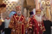 Накануне престольного праздника Воскресенского собора Твери и его Великого освящения, митрополит Тверской и Кашинский Амвросий и митрополит Орловский и Болховский Тихон совершили в обновленном храме вечерню и утреню Пасхальным чином. 25 сентября 2026 года, г.Тверь Накануне престольного праздника Воскресенского собора Твери и его Великого освящения, митрополит Тверской и Кашинский Амвросий и митрополит Орловский и Болховский Тихон совершили в обновленном храме вечерню и утреню Пасхальным чином. 25 сентября 2026 года, г.Тверь