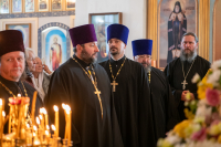 В празднование Собора святых Орловской митрополии, Сретения Владимирской иконы Пресвятой Богородицы, день памяти священноисповедника Георгия Коссова, митрополит Орловский и Болховский Тихон и епископ Ливенский и Малоархангельский Нектарий возглавили Божественную Литургию в Спасо-Преображенском соборе города Болхова. 8 сентября 2026 года. В празднование Собора святых Орловской митрополии, Сретения Владимирской иконы Пресвятой Богородицы, день памяти священноисповедника Георгия Коссова, митрополит Орловский и Болховский Тихон и епископ Ливенский и Малоархангельский Нектарий возглавили Божественную Литургию в Спасо-Преображенском соборе города Болхова. 8 сентября 2026 года.