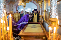 В празднование Собора святых Орловской митрополии, Сретения Владимирской иконы Пресвятой Богородицы, день памяти священноисповедника Георгия Коссова, митрополит Орловский и Болховский Тихон и епископ Ливенский и Малоархангельский Нектарий возглавили Божественную Литургию в Спасо-Преображенском соборе города Болхова. 8 сентября 2026 года. В празднование Собора святых Орловской митрополии, Сретения Владимирской иконы Пресвятой Богородицы, день памяти священноисповедника Георгия Коссова, митрополит Орловский и Болховский Тихон и епископ Ливенский и Малоархангельский Нектарий возглавили Божественную Литургию в Спасо-Преображенском соборе города Болхова. 8 сентября 2026 года.
