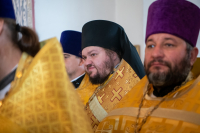 В празднование Собора святых Орловской митрополии, Сретения Владимирской иконы Пресвятой Богородицы, день памяти священноисповедника Георгия Коссова, митрополит Орловский и Болховский Тихон и епископ Ливенский и Малоархангельский Нектарий возглавили Божественную Литургию в Спасо-Преображенском соборе города Болхова. 8 сентября 2026 года. В празднование Собора святых Орловской митрополии, Сретения Владимирской иконы Пресвятой Богородицы, день памяти священноисповедника Георгия Коссова, митрополит Орловский и Болховский Тихон и епископ Ливенский и Малоархангельский Нектарий возглавили Божественную Литургию в Спасо-Преображенском соборе города Болхова. 8 сентября 2026 года.