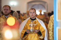 В празднование Собора святых Орловской митрополии, Сретения Владимирской иконы Пресвятой Богородицы, день памяти священноисповедника Георгия Коссова, митрополит Орловский и Болховский Тихон и епископ Ливенский и Малоархангельский Нектарий возглавили Божественную Литургию в Спасо-Преображенском соборе города Болхова. 8 сентября 2026 года. В празднование Собора святых Орловской митрополии, Сретения Владимирской иконы Пресвятой Богородицы, день памяти священноисповедника Георгия Коссова, митрополит Орловский и Болховский Тихон и епископ Ливенский и Малоархангельский Нектарий возглавили Божественную Литургию в Спасо-Преображенском соборе города Болхова. 8 сентября 2026 года.