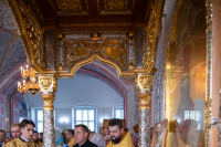 В празднование Собора святых Орловской митрополии, Сретения Владимирской иконы Пресвятой Богородицы, день памяти священноисповедника Георгия Коссова, митрополит Орловский и Болховский Тихон и епископ Ливенский и Малоархангельский Нектарий возглавили Божественную Литургию в Спасо-Преображенском соборе города Болхова. 8 сентября 2026 года. В празднование Собора святых Орловской митрополии, Сретения Владимирской иконы Пресвятой Богородицы, день памяти священноисповедника Георгия Коссова, митрополит Орловский и Болховский Тихон и епископ Ливенский и Малоархангельский Нектарий возглавили Божественную Литургию в Спасо-Преображенском соборе города Болхова. 8 сентября 2026 года.
