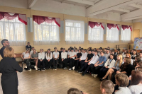 настоятель храма святых мучениц Веры, Надежды, Любови и матери их Софии протоиерей Георгий Зейкан посетил учащихся МБОУ «Лицей № 18 города Орла», 21 октября 2026 года
