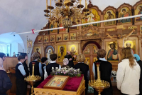 Настоятель храма Вознесения Господня во Мценске иерей Михаил Красюк провел экскурсию для учащимися среднеобразовательных школ № 5 и № 1, и студентов Мценского филиала колледжа ОГУ, 22 октября 2026 года
