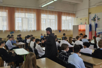 Благочинный храмов Центрального округа протоиерей Василий Иванов посетил студентов Орловского лицея №21, 23 октября 2026 года Благочинный храмов Центрального округа протоиерей Василий Иванов посетил студентов Орловского лицея №21, 23 октября 2026 года