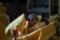 В канун Недели памяти  святых отцов VII Вселенского Собора Владыка Тихон совершил всенощное бдение. 24.10.2026