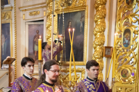 В день Отдания праздника Воздвижения Животворящего Креста Господня, день памяти апостола от 70-ти Кодрата и обретения мощей святителя Димитрия, митрополита Ростовского, митрополит Орловский и Болховский Тихон возглавил Божественную литургию и иерейскую хиротонию в Ахтырском кафедральном соборе города Орла. 4 октября 2026 года. В день Отдания праздника Воздвижения Животворящего Креста Господня, день памяти апостола от 70-ти Кодрата и обретения мощей святителя Димитрия, митрополита Ростовского, митрополит Орловский и Болховский Тихон возглавил Божественную литургию и иерейскую хиротонию в Ахтырском кафедральном соборе города Орла. 4 октября 2026 года.