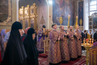 В день Отдания праздника Воздвижения Животворящего Креста Господня, день памяти апостола от 70-ти Кодрата и обретения мощей святителя Димитрия, митрополита Ростовского, митрополит Орловский и Болховский Тихон возглавил Божественную литургию и иерейскую хиротонию в Ахтырском кафедральном соборе города Орла. 4 октября 2026 года. В день Отдания праздника Воздвижения Животворящего Креста Господня, день памяти апостола от 70-ти Кодрата и обретения мощей святителя Димитрия, митрополита Ростовского, митрополит Орловский и Болховский Тихон возглавил Божественную литургию и иерейскую хиротонию в Ахтырском кафедральном соборе города Орла. 4 октября 2026 года.