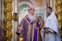 В день Отдания праздника Воздвижения Животворящего Креста Господня, день памяти апостола от 70-ти Кодрата и обретения мощей святителя Димитрия, митрополита Ростовского, митрополит Орловский и Болховский Тихон возглавил Божественную литургию и иерейскую хиротонию в Ахтырском кафедральном соборе города Орла. 4 октября 2026 года. В день Отдания праздника Воздвижения Животворящего Креста Господня, день памяти апостола от 70-ти Кодрата и обретения мощей святителя Димитрия, митрополита Ростовского, митрополит Орловский и Болховский Тихон возглавил Божественную литургию и иерейскую хиротонию в Ахтырском кафедральном соборе города Орла. 4 октября 2026 года.